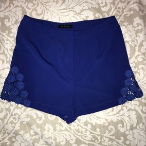 Polyester high waisted shorts
